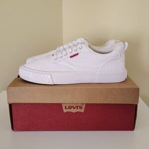 Women's White LEVI'S Naya Lo Cz Canvas Low Top Sneaker - 8